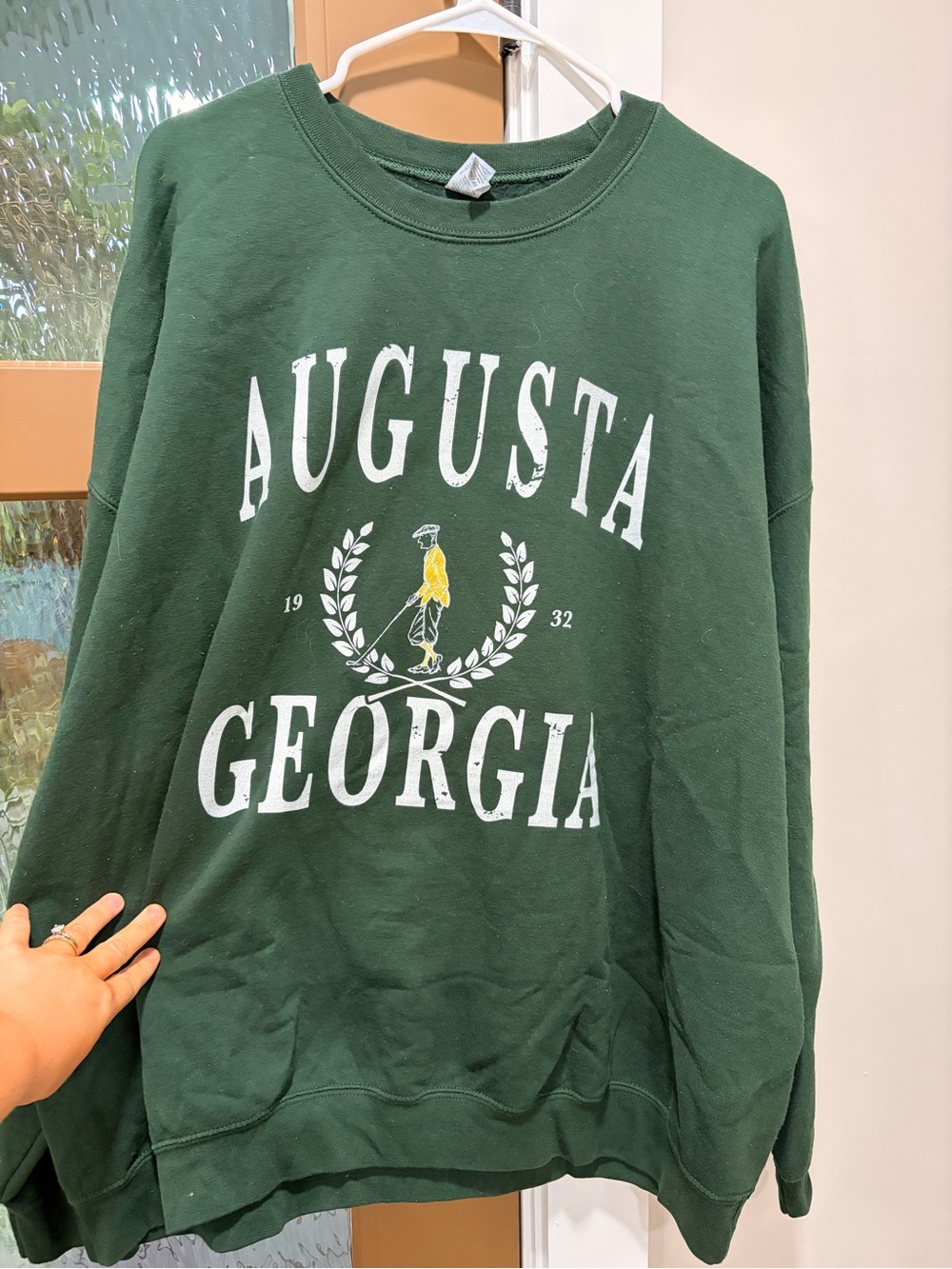 Fruit of the Loom Dark Green Augusta Georgia Crewneck Sweatshirt